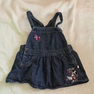 Disney Denim Overalls with Embroidered Characters